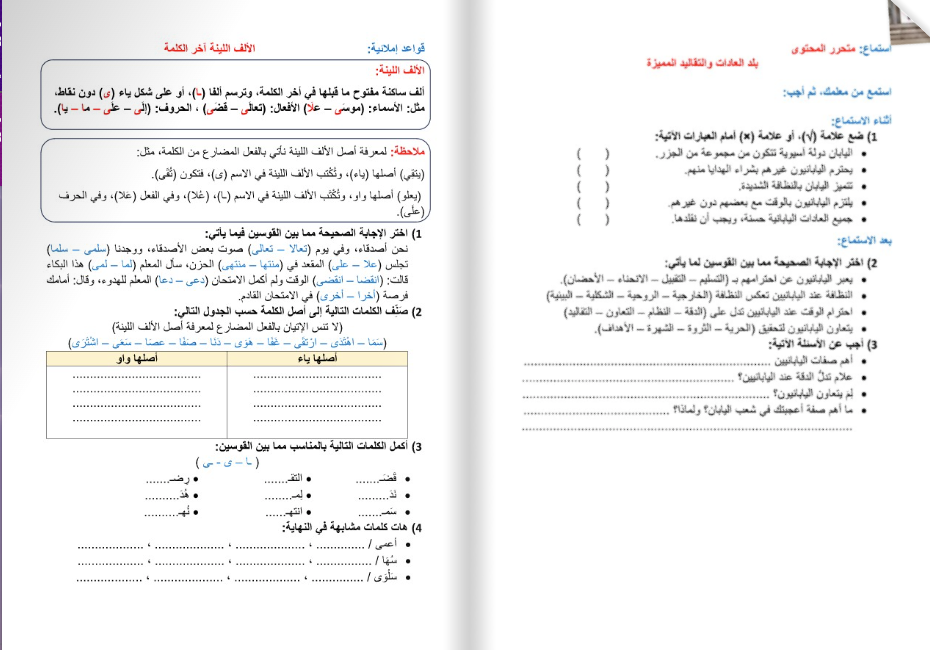 مراجعة عربي للصف السادس الابتدائي الترم الثاني 2025